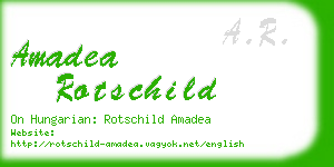 amadea rotschild business card